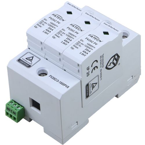 Dispositivo de proteção contra surtos de tipo 2 - FV20C/3-1000PVS - FATECH ELECTRONIC (FOSHAN) CO., LTD - classe II / de telesinalização / para usina de energia fotovoltaica