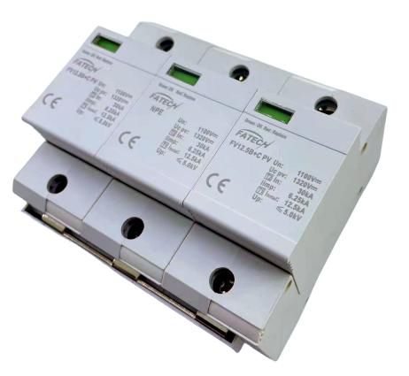 Dispositivo de proteção contra surtos do tipo 1 + 2 - FV12.5B+C/2+NPE-1100PVNS - FATECH ELECTRONIC (FOSHAN) CO., LTD - para usina de energia fotovoltaica / de descarga de gás / de encaixe