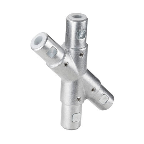 Conector de tubos de proteção contra queda - ITAS KI 40-45&deg; - RK Rose+Krieger GmbH - redondo / cruzeta / em alumínio fundido