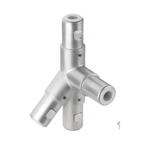 Conector de tubos de proteção contra queda - ITAS WIT 40H-45&deg;R - RK Rose+Krieger GmbH - redondo / tipo joelho / em alumínio fundido