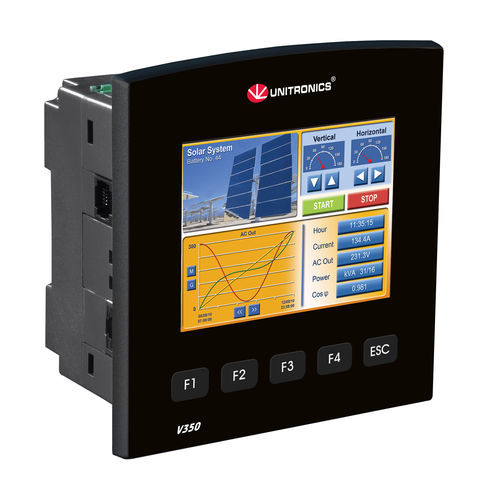 CLP com IHM de tipo touchscreen incorporada - Vision350&trade; series - Unitronics - de bordo / com E/S integradas / CANopen