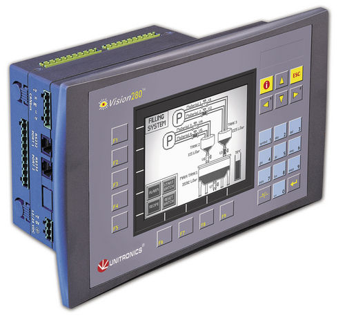 CLP de bordo - 5.7", 320 x 240 pixels, RS232, RS845 | Vision280™ series - Unitronics - com E/S integradas / Ethernet TCP/IP / para fieldbus