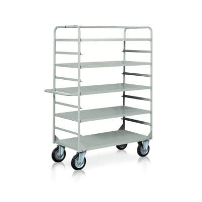 Carrinho metálico - C060G - Tecnotelai - com plataforma / com 4 prateleiras