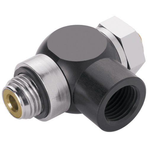 Conexão pneumática - 234-XXXX134  - EISELE GmbH - com rosca / cotovelo / em latão niquelado