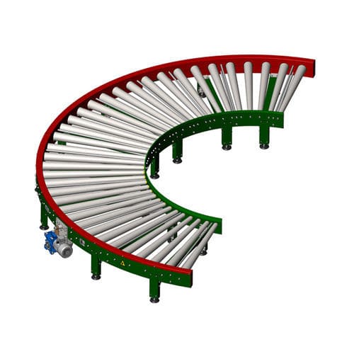 Transportador de rolos - CRMP series - FERGACOM CONVEYOR S.L. - de rosca / de rolos cônicos / curvo