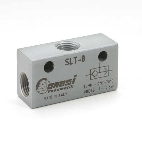 Válvula de retenção com seletor de circuito - SLT series - Bonesi Pneumatik s.r.l. - de esfera / para ar / G