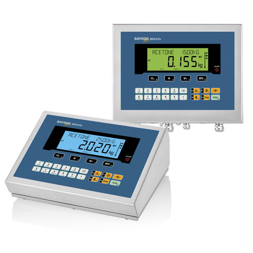 Indicador de peso com display LCD - BX24 EX2/22 - BAYKON Industrial Weighing Systems - de bancada / de parede / à prova de explosão