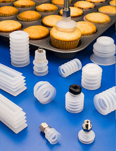 Ventosa de fole - BP series - ANVER Vacuum System Specialists - retangular / redonda / em silicone