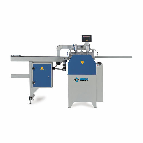Máquina de corte de baguetes de fixação de vidros - OMRM 105RF - Ozgenc Makina - com faca / para PVC / de perfis