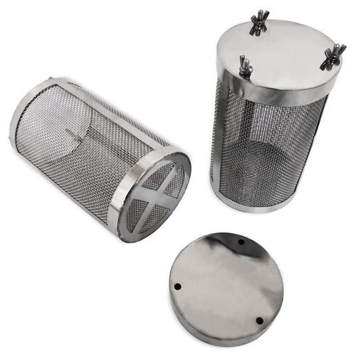 Cesto de transporte para limpeza de peças - Neri Makina Müh. San. ve Tic. Ltd. Şti. - sob medida / em malha de aço inoxidável / cilíndrico