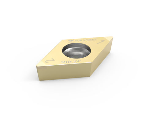 Pastilha de corte de torneamento - DCGW 11T302 - Beijing Worldia Diamond Tools Co., Ltd - CBN / para aço temperado / com revestimento