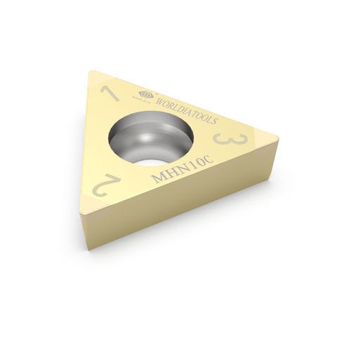 Pastilha de corte de torneamento - TCGW 090202 - Beijing Worldia Diamond Tools Co., Ltd - CBN / para aço temperado / com revestimento