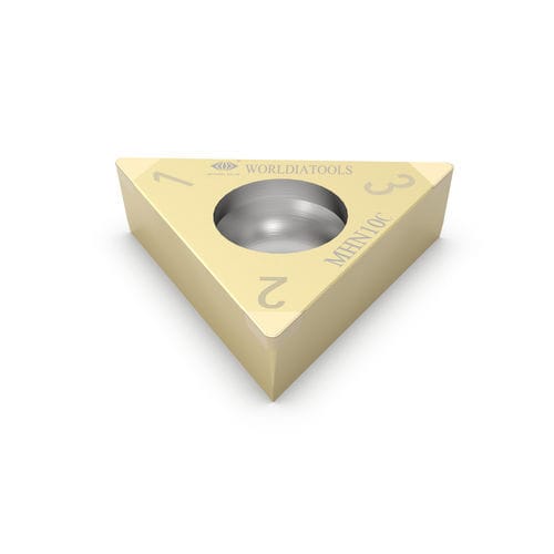 Pastilha de corte de torneamento - TCGW 110308 - Beijing Worldia Diamond Tools Co., Ltd - CBN / para aço temperado / com revestimento