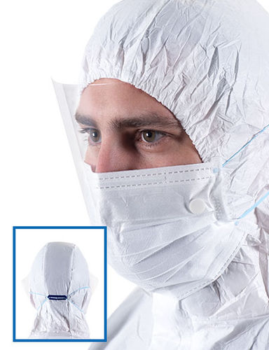 Protetor facial descartável - VFM210 series - BioClean - contra respingos químicos / para uso médico