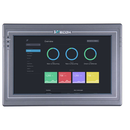IHM com tela sensível ao toque - PI3102H series - Wecon Technology Co.Ltd - embutida / 1024 x 600 / ARM Cortex-A8