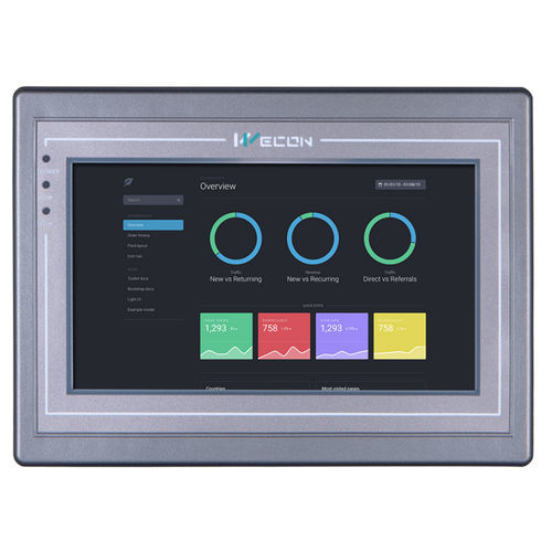 IHM com touch screen - PI8070 series - Wecon Technology Co.Ltd - embutida / 800 x 480 / ARM Cortex