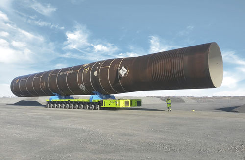 Carreta prancha - SPMT series - SCHEUERLE Fahrzeugfabrik GmbH - para turbina eólica / mais de 6 eixos / elevatória