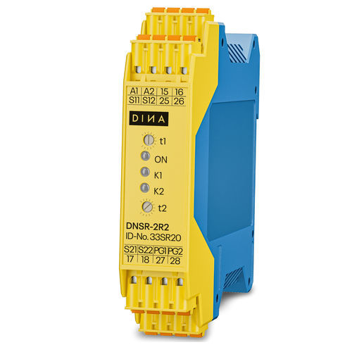 Relé de segurança de freio de emergência - SAFEONE DNSR-2R2 - DINA Elektronik GmbH - para montagem em painel / temporizador / programável