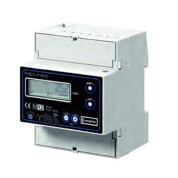 Medidor de energia elétrica trifásico - DRB-5-3P - Crompton Instruments - para trilho DIN / digital / MODBUS