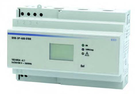 Medidor de energia elétrica trifásico - DRK-3P-400-D100 - Crompton Instruments - para trilho DIN / 50 Hz / 60 Hz