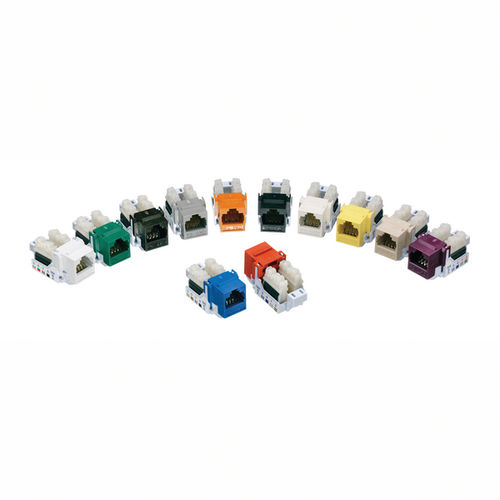 Conector de dados - RJ45FC3-BLU - HellermannTyton - Ethernet / Jack / quadrado