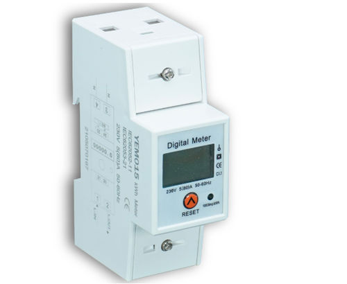 Medidor de energia elétrica trifásico - 14116 - DIGITAL ELECTRIC - para trilho DIN / RS-485