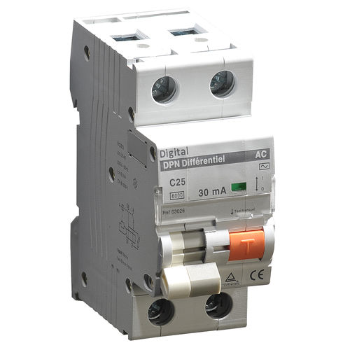 Disjuntor diferencial - DIGITAL ELECTRIC - termomagnético / CA / em trilho DIN