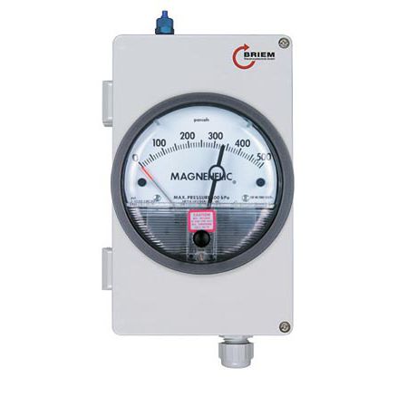 Manômetro diferencial - MD201-MB - BRIEM Steuerungstechnik GmbH - analógico / de parede / com contato elétrico