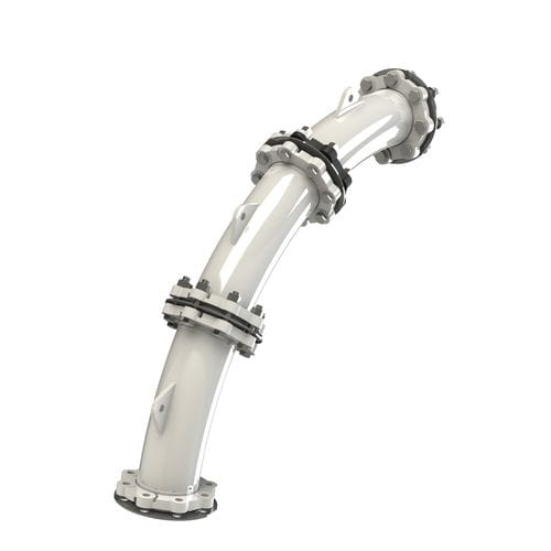 Conexão resistente à abrasão - CM - GVF Impianti Srl - pneumática / flangeada / cotovelo