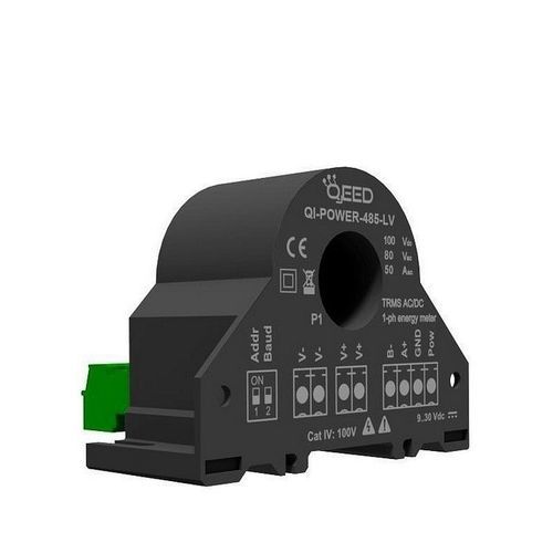 Medidor de energia elétrica monofásico - QI-POWER-485-LV - qeed - para trilho DIN