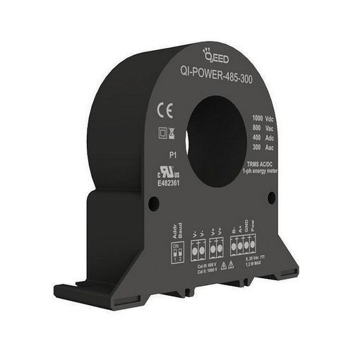 Medidor de energia elétrica monofásico - QI-POWER-485-300 - qeed - para trilho DIN / RS-485