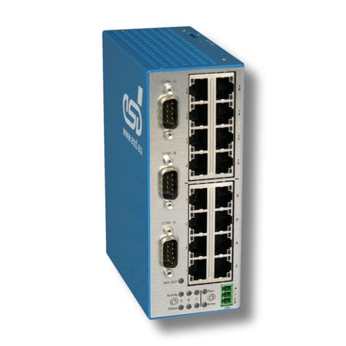 Switch de rede gerenciável - Switch16/Com3 - esd electronics gmbh - 16 portas / 10/100BaseT(X) / serial