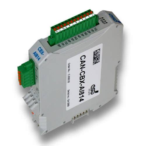 Módulo E/S analógico - CAN-CBX-AI814 - esd electronics gmbh - CANopen / barramento CAN / com 8 entradas analógicas