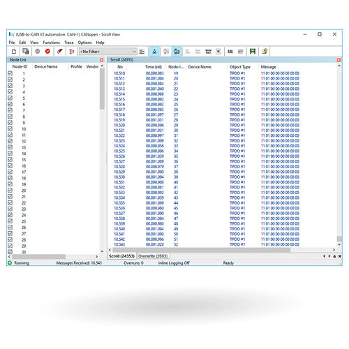 Software de análise - CANopen Module - IXXAT Automation - de análise estática / para teste / de gestão e configuração de rede