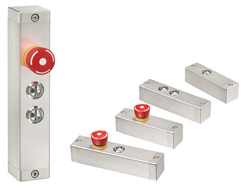 Caixa de montagem de sobrepor - Rohde AG - retangular / em aço inoxidável / para interruptor