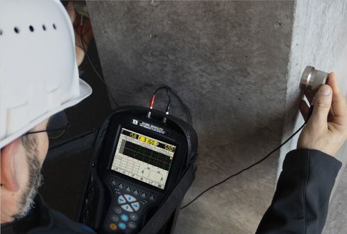 Testador por velocidade de pulso ultrassônico (VPU) - A1220 MONOLITH UPVT - ACS-Solutions GmbH - de espessura / de trincas / para revestimentos de concreto