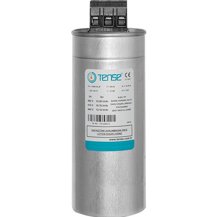 Capacitor de filme de polipropileno - TTKB series - Tense Electronic - em alumínio / cilíndrico / para correção do fator de potência
