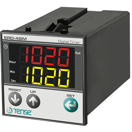 Relé temporizador digital - ERD-48M - Tense Electronic - eletrônico / para montagem em painel / com visor duplo