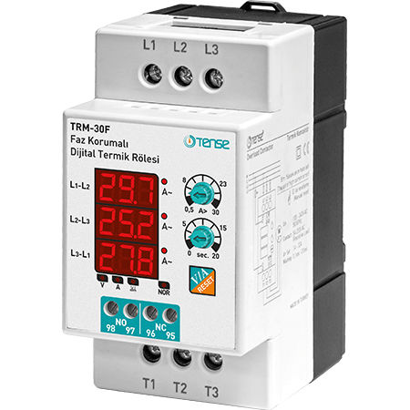Relé de proteção de tensão - TRM-30F - Tense Electronic - de sobrecarga / de sequência de fases / trifásico