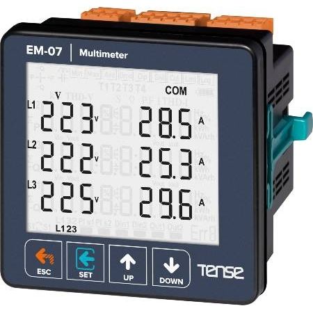 Multímetro digital - EM-07 - Tense Electronic - para montagem em painel / 300 V / 10 000 A