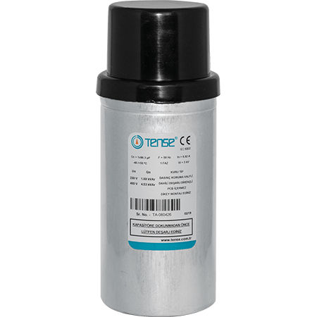 Capacitor para correção do fator de potência - TMK-0.5 - Tense Electronic - de filme de polipropileno metalizado / em alumínio / cilíndrico