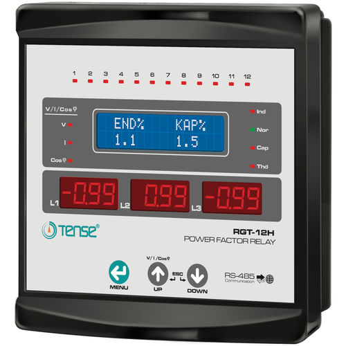 Regulador de potência reativa trifásico - RGT-12H - Tense Electronic - com comunicação integrada / 12 níveis