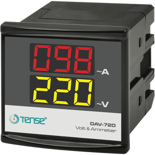 Voltímetro com amperímetro - DAV-72D - Tense Electronic - digital / para montagem em painel / CA