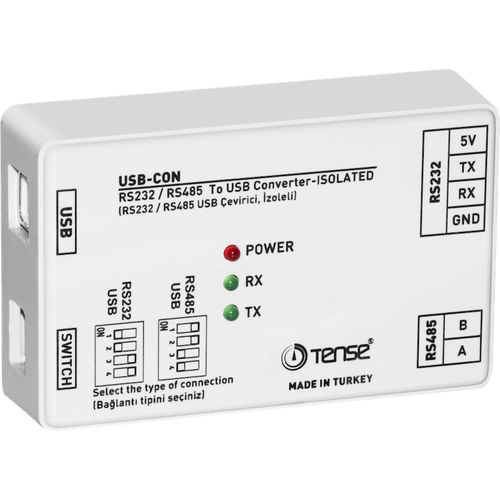 Conversor isolado - USB-CON  - Tense Electronic - RS-232 / RS-485 / USB