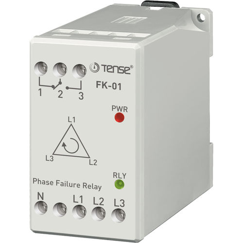 Relé de proteção de falta de fase - FK-01 - Tense Electronic - trifásico / CA / para motor elétrico