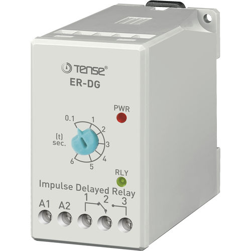 Relé temporizado com retardo na desenergização (off-delay) - ER-DG - Tense Electronic - para montar em trilho DIN / ajustável