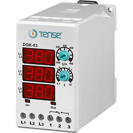 Relé de monitoramento de tensão - GK-03 - Tense Electronic - para trilho DIN / ajustável
