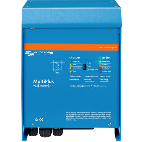 Carregador / inversor híbrido - MultiPlus - Victron Energy - senoidal / para sobrecarga / trifásico