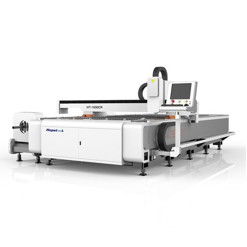 Máquina de corte a laser de fibra - HT-1530CR - Jinan Hopetool CNC Equipment Co., Ltd. - para metais / de tubos / para placas