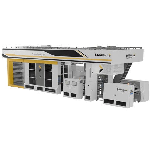 Impressora flexográfica de tambor central - Prismaflex CI series - Lohia Corp Limited - de 8 cores / para filme plástico